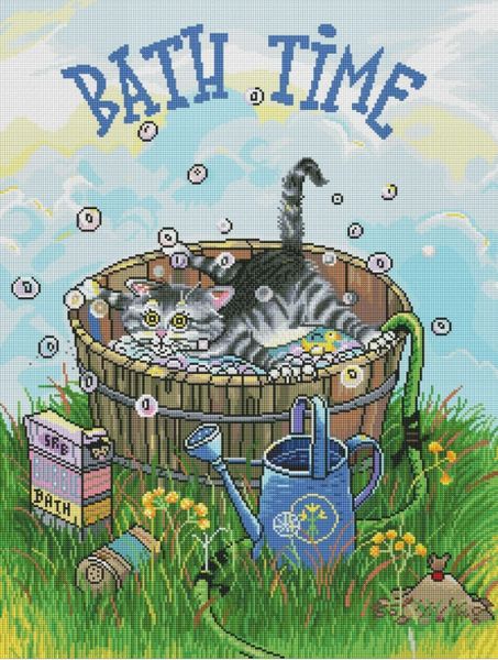 Bath Time Cat Diamond Art Painting Kit  Gary Patterson calendars and other  merchandise