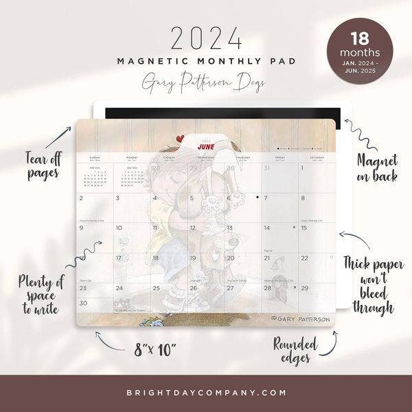 2024 Dogs Calendar PAD Gary Patterson calendars and other