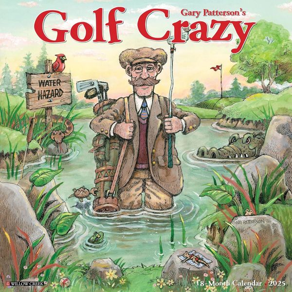 2025 Golf Crazy Wall Calendar (Hand-Signed Cover)