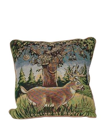 "Passing The Buck" Tapestry Pillow