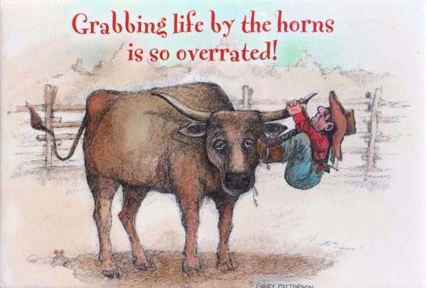 Grabbing Life By The Horns Refridgerator Magnet