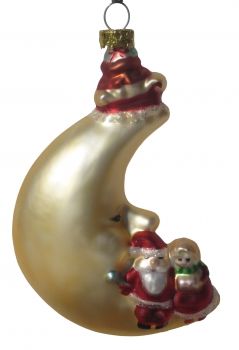"Dreams and Wishes" Santa Glass Ornament