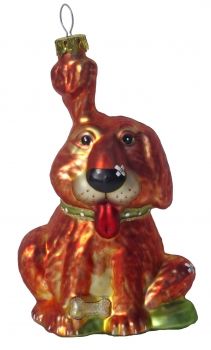 "Top Dog" Glass Ornament