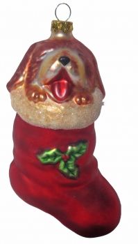 "Stocking Stuffer" Dog Glass Ornament