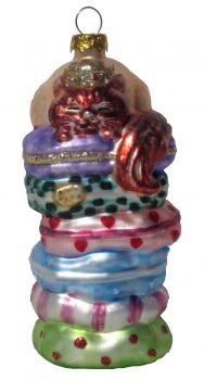 "Spoiled Rotten" Cat Glass Ornament