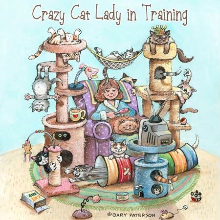 Crazy Cat Lady Cat Magnet
