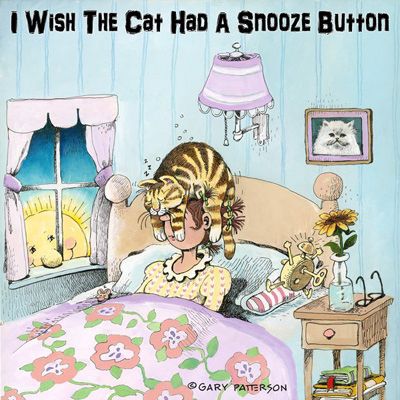 Snooze Button Cat Magnet