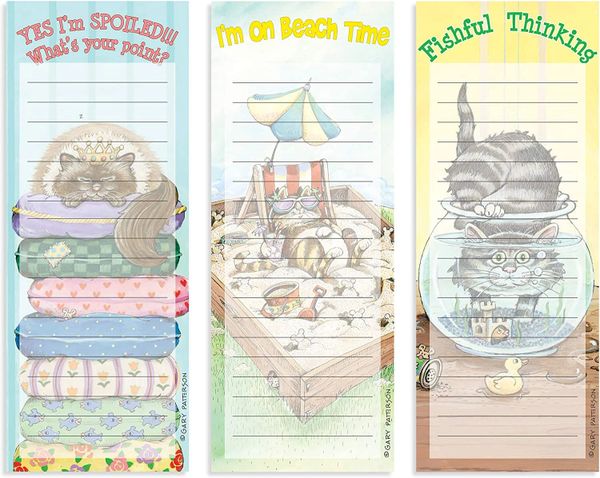 Cat 3 Pack Magnetic Notepads