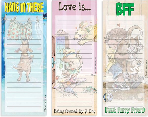 Dog 3 Pack Magnetic Notepads
