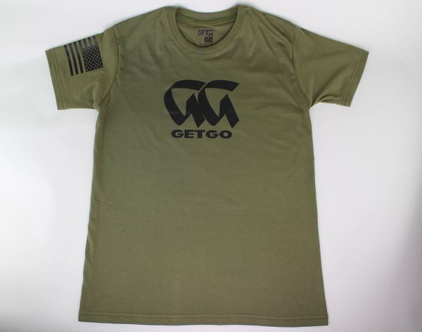 GETGO GG WORD Logo Sports T-Shirt (MILITARY GREEN)