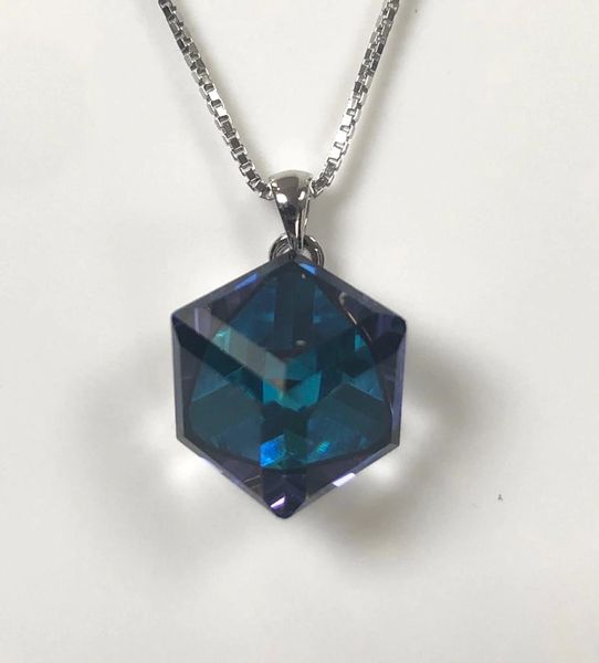 Sterling silver swarovski hot sale crystal necklace