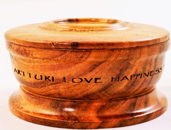 Shave Bowl Inspirational Olive Wood