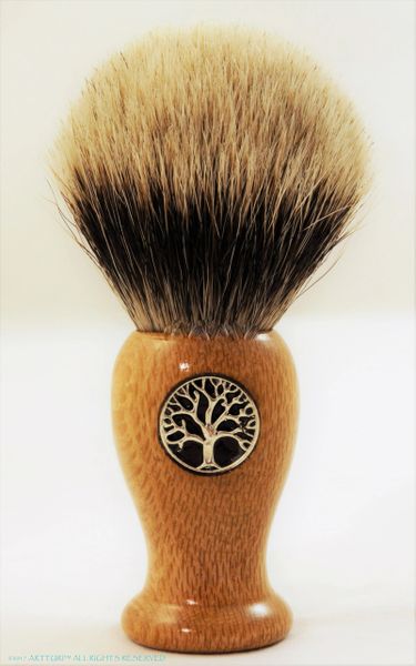 Silvertip Badger Shave Brush Tree Of Life by ARTTURI (customize it!)