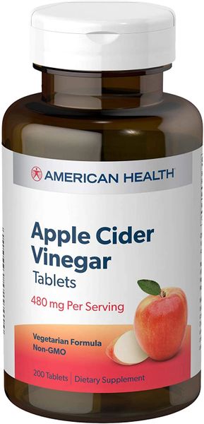 American Health Apple Cider Vinegar, 480mg, 200 Tables