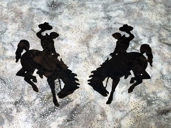 Laser Cut, Pre-Fused, Bucking Horse and Rider, Officially Licensed