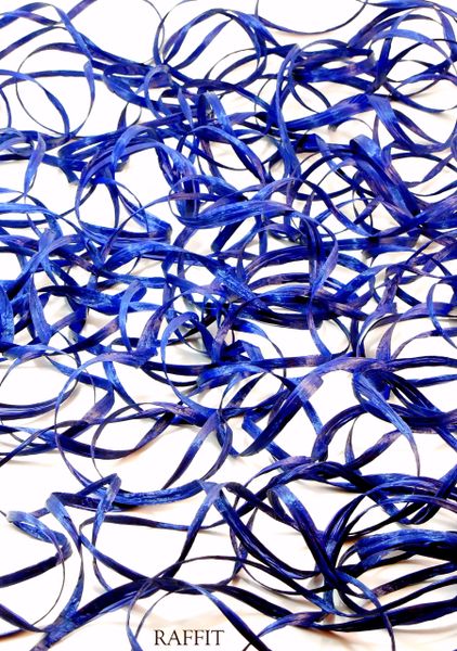 RAFFIT RIBBONS Raffia Solos - Navy Blue - Matte Finish
