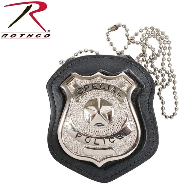 Leather Police Badge Holder 0583