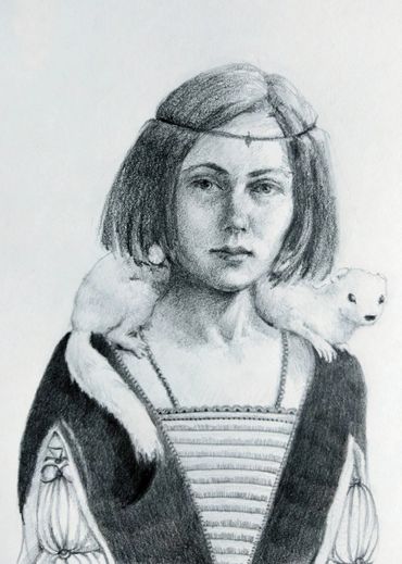 Woman's portrait in graphite