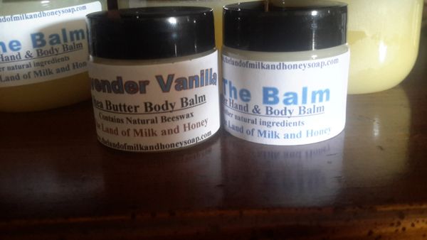 Set of two...travel sized tubs , lavender vanilla and the balm