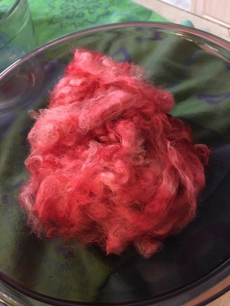 How to dye wool with koolaid..link to my blog!
