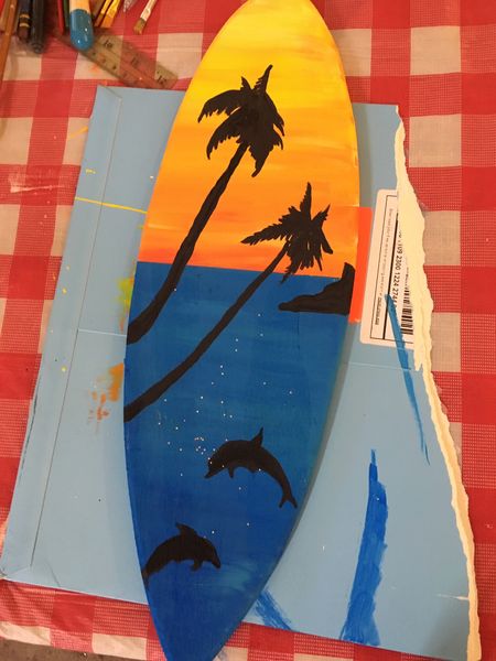 wooden surfboard painting kit!