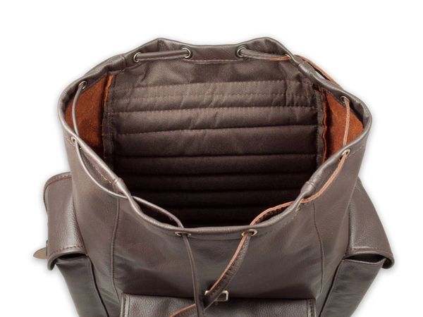 high end leather backpack