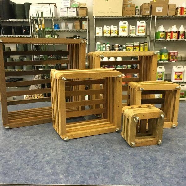 C40071 Wood Vanda Baskets 12"