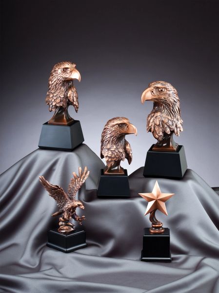 Bronze Eagle Head Statues
