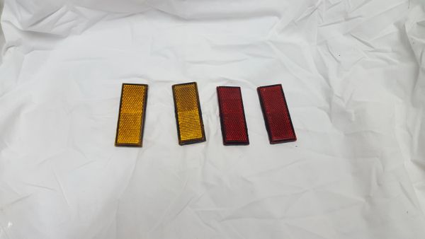 Reflectors red and amber aftermarket slightly larger