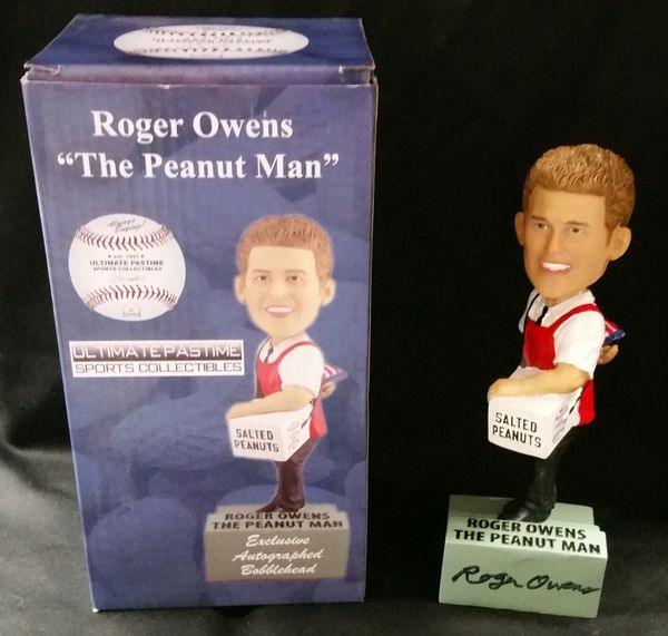 Roger Owens "The Peanut Man" - Ultimate Pastime Exclusive Autographed Bobble Head