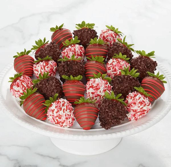 Color Jimmies Chocolate Covered Strawberries 12 ct in a Gift Box