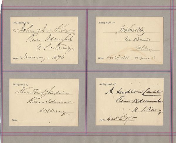 Autographs: Admiral, Commodores, Generals -- Gettysburg, Lake Champlain, Civil War, Mexican American War