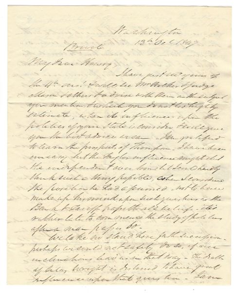 Polk Postmaster General Cave Johnson Offers Insight Into 1848 Presidential Election