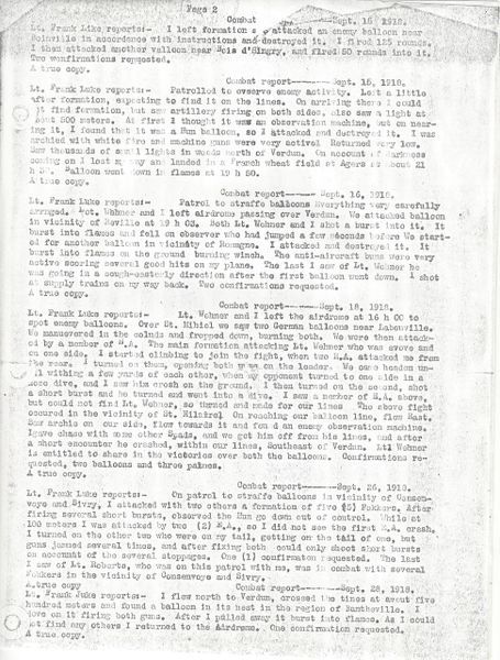 27th WW I Aero Squadron Enemy Engagement Detailed In Ephemera Grouping Plus WW II Items