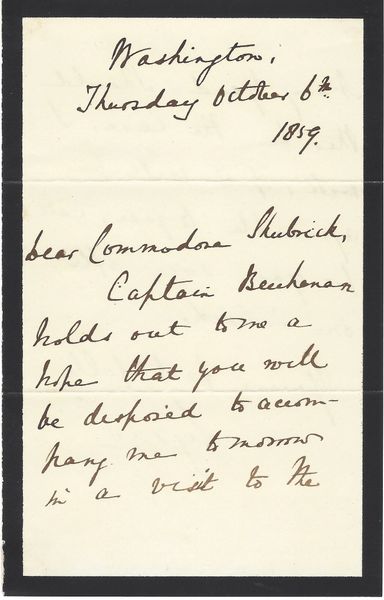 Scarce Letter Of British Minister Lyons To American Commodore Shubrick