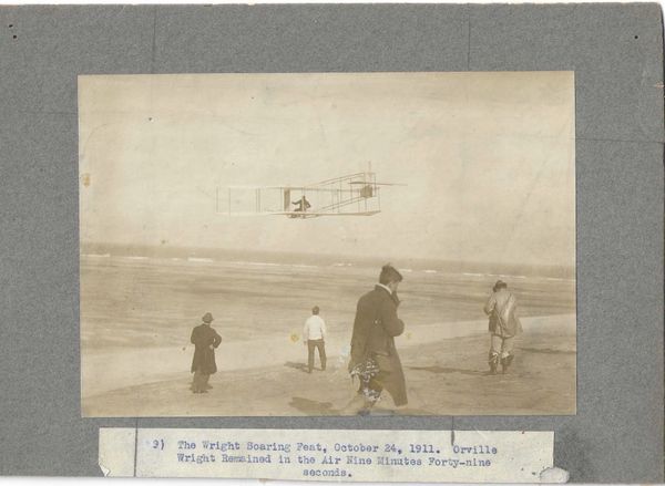 Superb Original Photograph Of Orville Wright Setting A Soaring Record