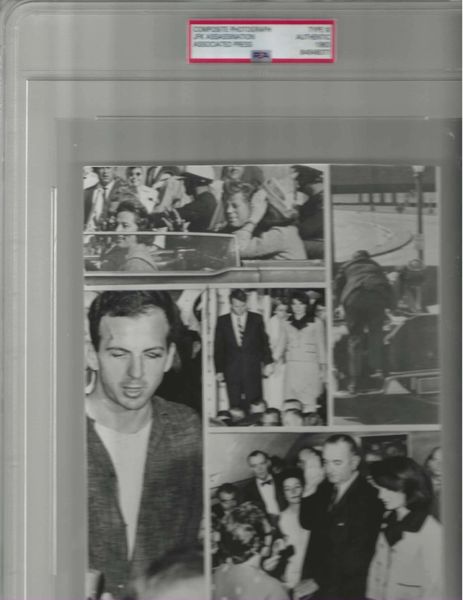 John F. Kennedy Assassination Collage Photo PSA Slabbed And Graded