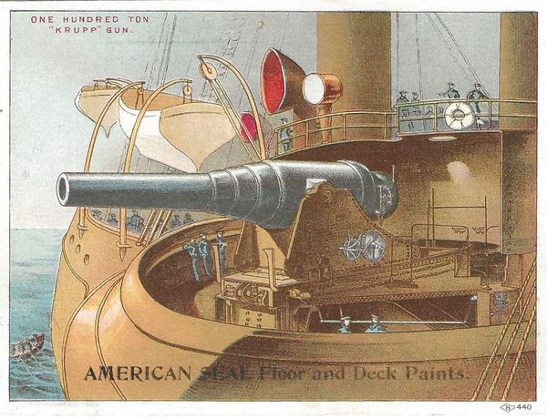 Trade Cards Illustrate U.S. Naval History, Armored Vessels And Advertise Troy, NY, Paint Company