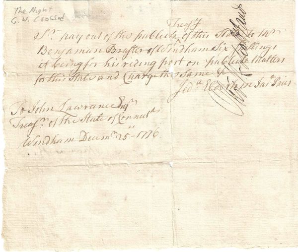 [December 25, 1776] Connecticut Express Rider Reported Dangers To Townspeople While Riding His Horse
