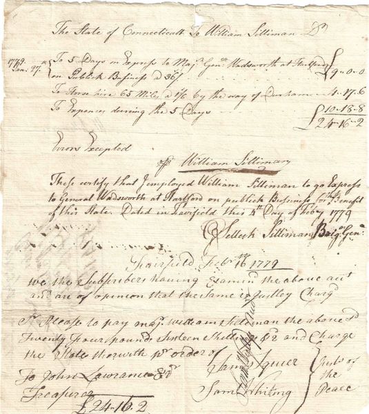 [Battle of Ridgefield] Son Of American Revolution Orders 65-Mile Express Ride To Inform Of British Destruction Of Supply Lines