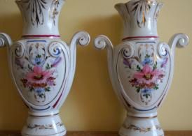 Pair of Hand Painted French Vases -- Imperial