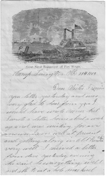 Ohio 44th Civil War Letter Troops Preparing To Whip Rebels
