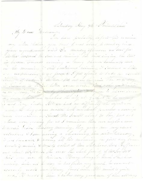 Wife Writes Husband Of Taking Of Richmond, Freeing Of Slaves, Generals In Pursuit Of The Enemy