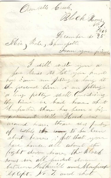 Civil War Archive: Rebels Destitute, Morgan's Raid, Copperheads, Family News