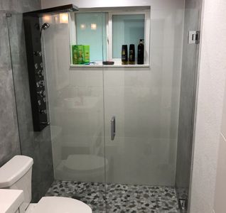 Inline Frameless Glass Shower Door