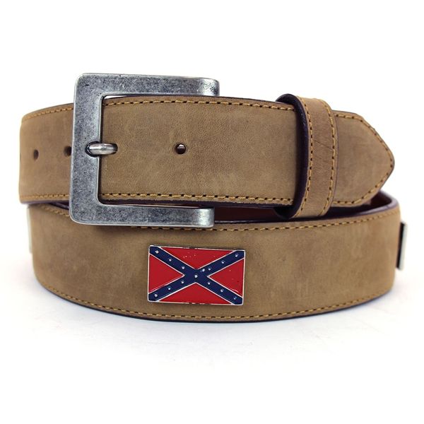 rebel flag leather belt