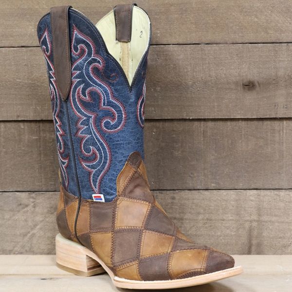 Mens patchwork hot sale cowboy boots