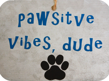 Galvanized Metal Sign - Pawsitive Vibes, Dude