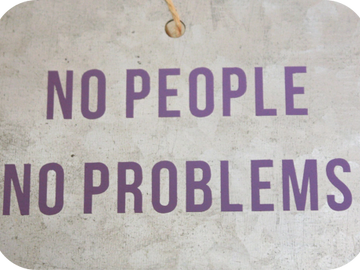 Galvanized Metal Sign - No People No Problems