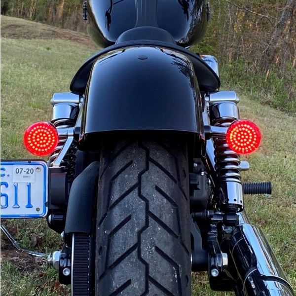 Custom Dynamics ProBEAM Dynamic RINGZ Rear RED LED Turn Signals with Red Lenses for 1157 Bulbs on Harley Models 